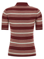 Max Mara Bordeaux Silk Polo Shirt