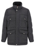 Brunello Cucinelli Gray Wool Parka