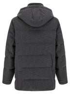 Brunello Cucinelli Gray Wool Parka