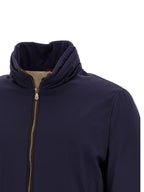 Brunello Cucinelli Blue Polyamide Full-Length Jacket