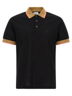 Burberry Black Cotton Polo Shirt