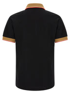 Burberry Black Cotton Polo Shirt