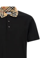 Burberry Black Cotton Polo Shirt