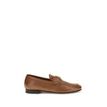 Valentino Garavani Brown Calf Leather Bos Taurus Slip-On Loafers