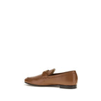 Valentino Garavani Brown Calf Leather Bos Taurus Slip-On Loafers