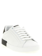 Dolce & Gabbana White Calfskin Low Top Sneakers