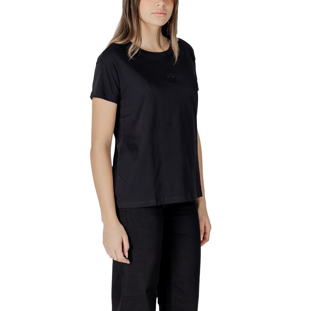 Armani Exchange Black Cotton T-Shirt