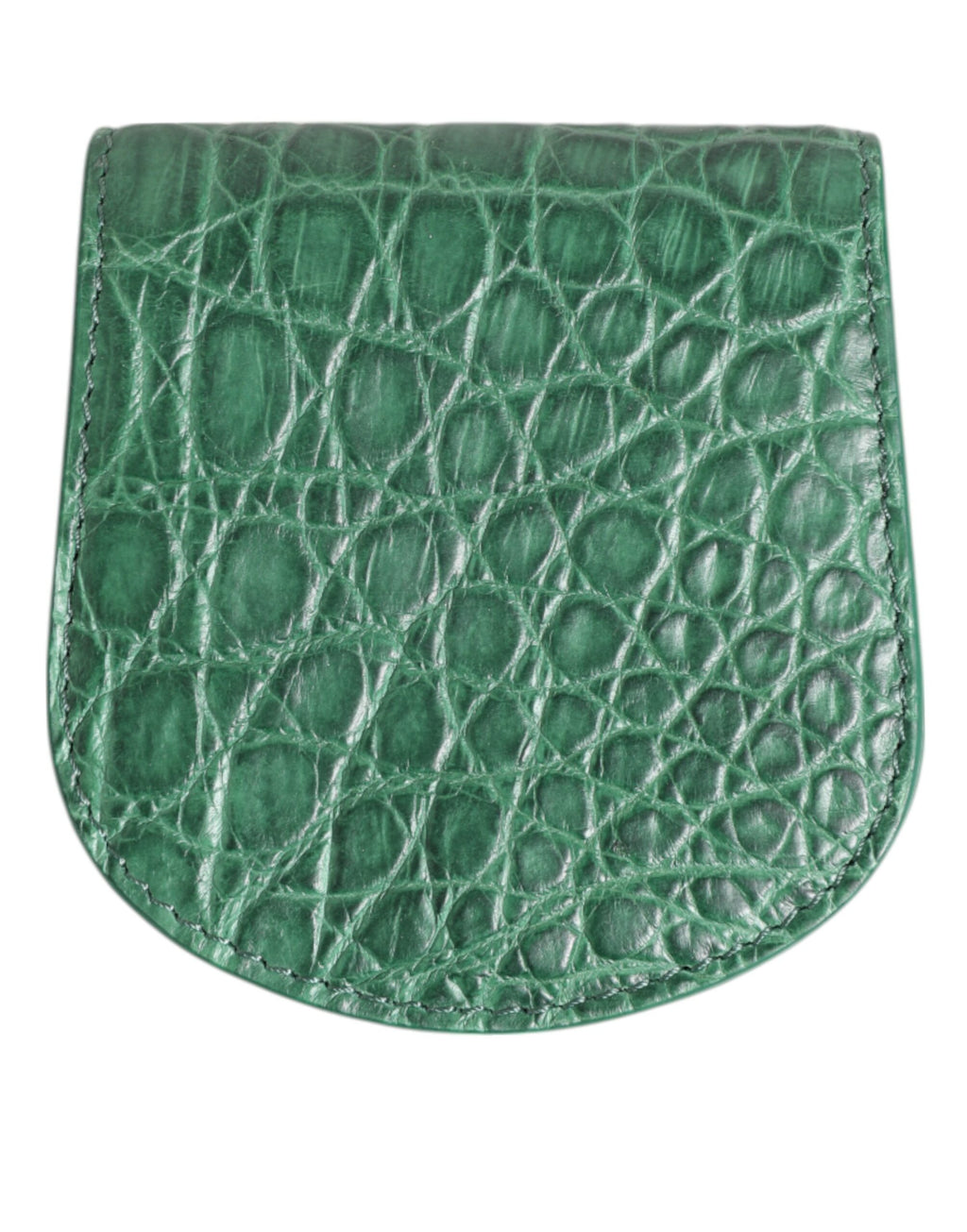 Dolce & Gabbana Green Exotic Skin Coin Condom Case Holder Pocket Wallet